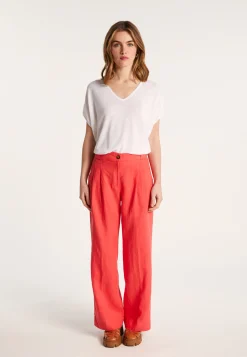 Montagut Pantalons Et Shorts-Pantalon en lin - Danielle 52-Rouge