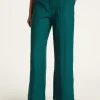 Montagut Pantalons Et Shorts-Pantalon en lin - Ella 93-Emeraude