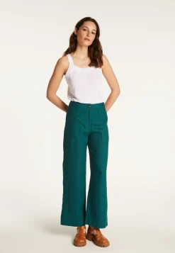 Montagut Pantalons Et Shorts-Pantalon en lin - Ella 93-Emeraude