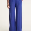 Montagut Pantalons Et Shorts-Pantalon en lin flammé - Debora 48-Bleu roi