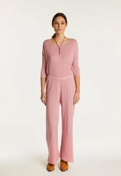 Montagut Pantalons Et Shorts-Pantalon en lin flammé - Debora 24-Rose clair