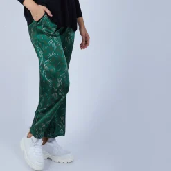 Montagut Pantalons Et Shorts-Pantalon en soie Maison Martin Morel - Poete 21-Vert foncé