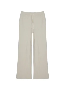 Montagut Pantalons Et Shorts-Pantalon fluide en laine et cachemire - Galya 82-Ecru