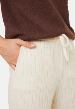 Montagut Pantalons Et Shorts-Pantalon fluide en laine et cachemire - Galya 82-Ecru