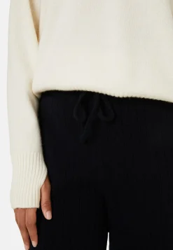 Montagut Pantalons Et Shorts-Pantalon fluide en laine et cachemire - Galya 05-Bleu marine