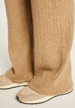 Montagut Pantalons Et Shorts-Pantalon fluide en laine et cachemire - Galya 88-Camel