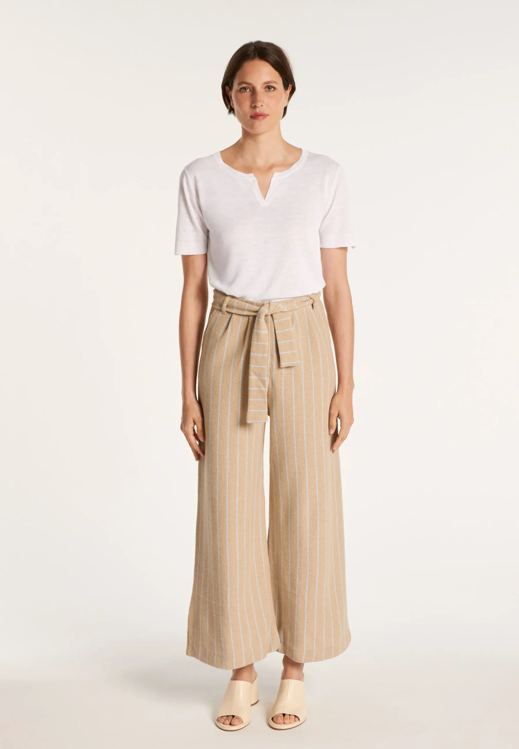 Montagut Pantalons Et Shorts-Pantalon large en coton - Joseph 13-Beige moyen