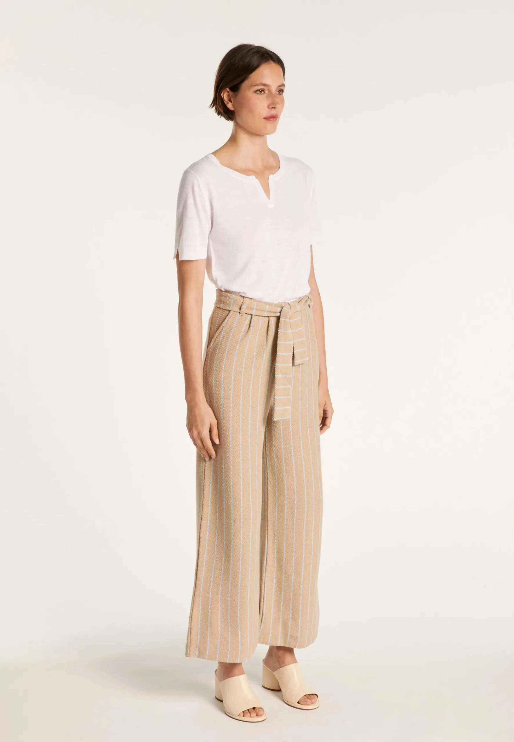 Montagut Pantalons Et Shorts-Pantalon large en coton - Joseph 13-Beige moyen