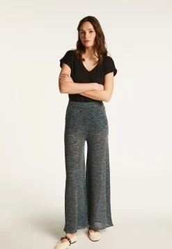 Montagut Pantalons Et Shorts-Pantalon large irisé - Dixie 06-Bleu moyen