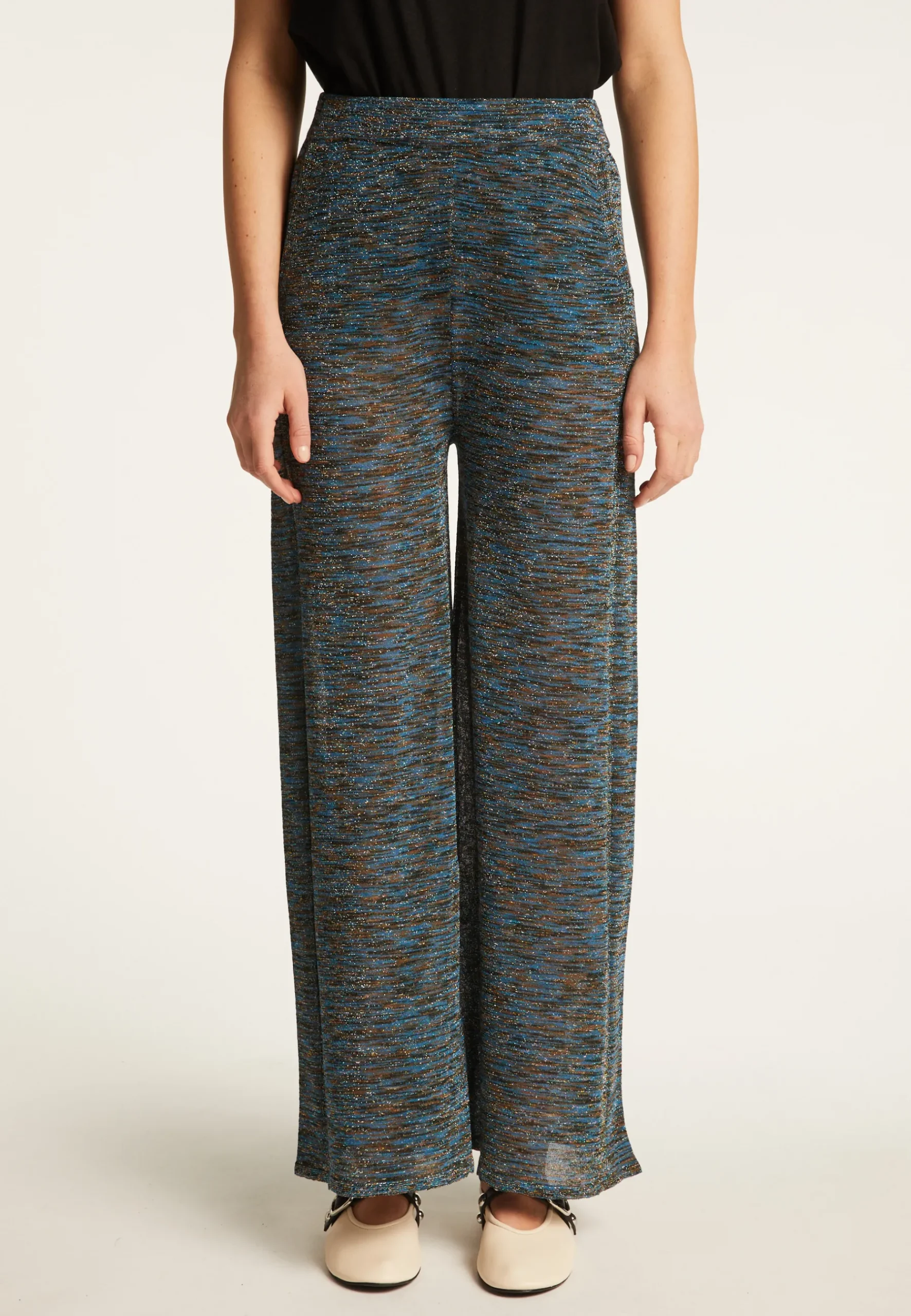 Montagut Pantalons Et Shorts-Pantalon large irisé - Dixie 06-Bleu moyen
