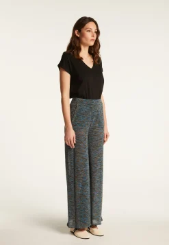 Montagut Pantalons Et Shorts-Pantalon large irisé - Dixie 06-Bleu moyen
