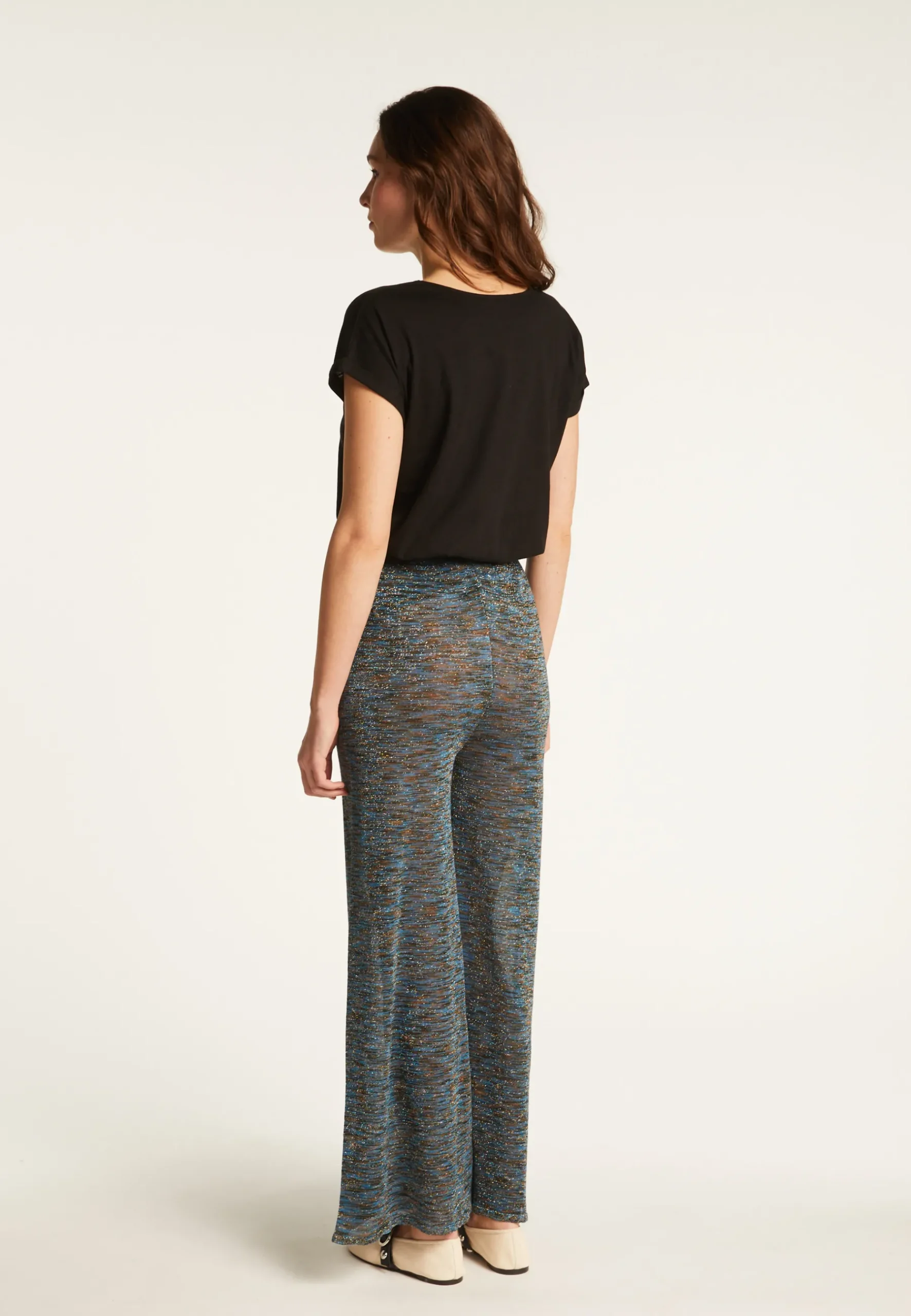 Montagut Pantalons Et Shorts-Pantalon large irisé - Dixie 06-Bleu moyen