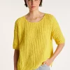 Montagut Pulls-Petit pull en velours de coton - Marcelin 08-Jaune