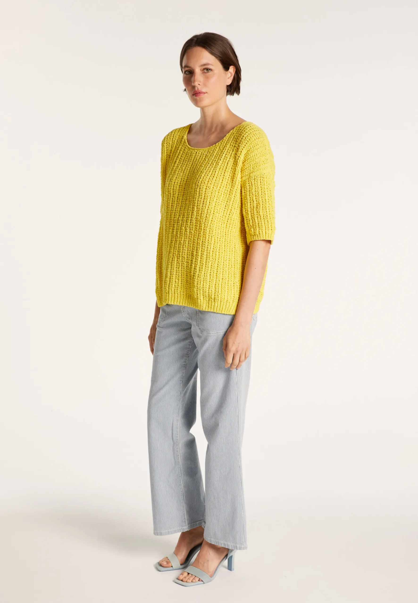 Montagut Pulls-Petit pull en velours de coton - Marcelin 08-Jaune