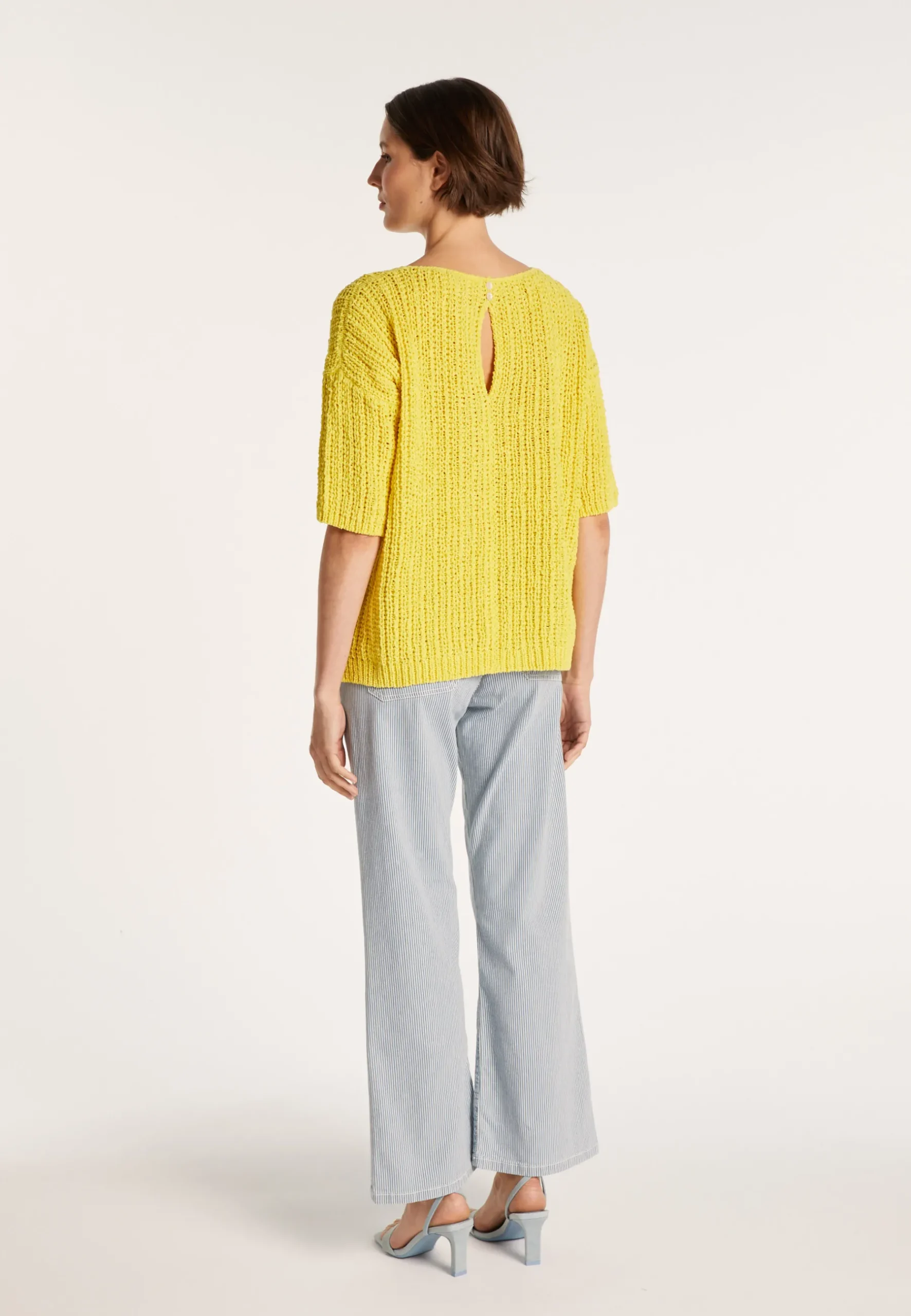 Montagut Pulls-Petit pull en velours de coton - Marcelin 08-Jaune