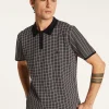 Montagut Polos Et T-Shirts-Polo à carreaux Fil Lumière maille épaisse - Laurent 01-Noir