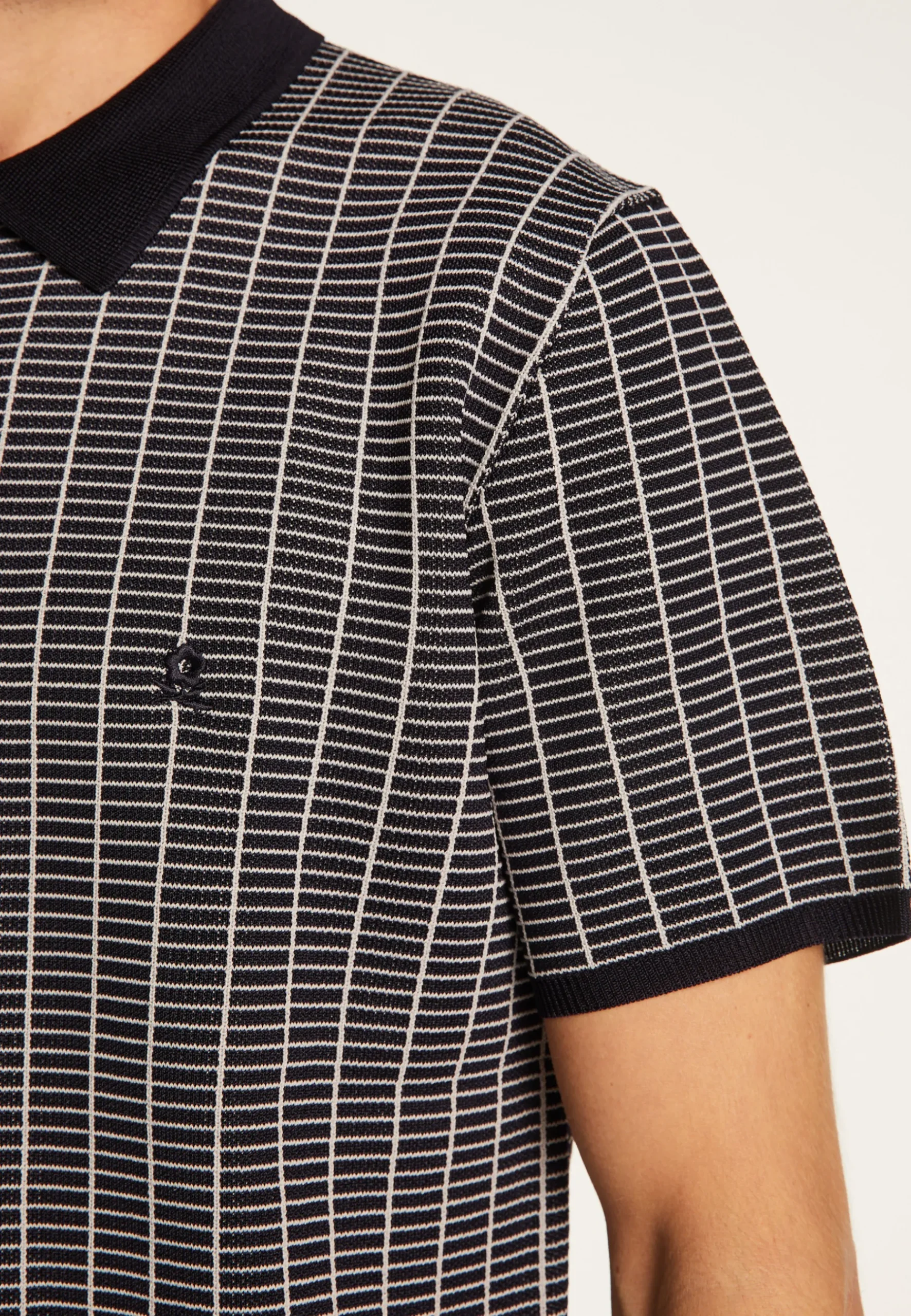 Montagut Polos Et T-Shirts-Polo à carreaux Fil Lumière maille épaisse - Laurent 01-Noir