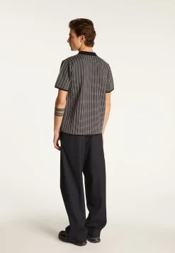 Montagut Polos Et T-Shirts-Polo à carreaux Fil Lumière maille épaisse - Laurent 01-Noir