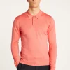 Montagut Pulls | Polos Et T-Shirts-Polo à manches longues en laine mérinos - Eni 24-Rose clair