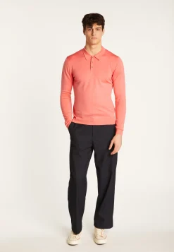 Montagut Pulls | Polos Et T-Shirts-Polo à manches longues en laine mérinos - Eni 24-Rose clair