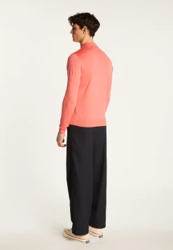 Montagut Pulls | Polos Et T-Shirts-Polo à manches longues en laine mérinos - Eni 24-Rose clair