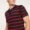 Montagut Polos Et T-Shirts-Polo à rayures en Fil Lumière - Harold 05-Bleu marine