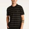 Montagut Polos Et T-Shirts-Polo à rayures en Fil Lumière - Léon 01-Noir