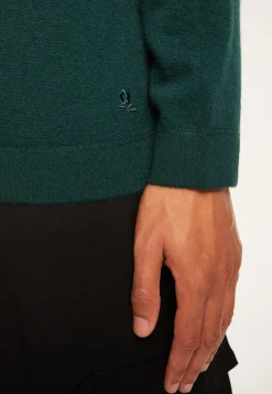 Montagut Pulls-Polo col zippé en cachemire - Taylor 21-Vert foncé