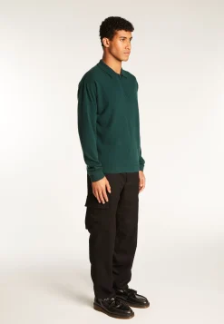 Montagut Pulls-Polo col zippé en cachemire - Taylor 21-Vert foncé