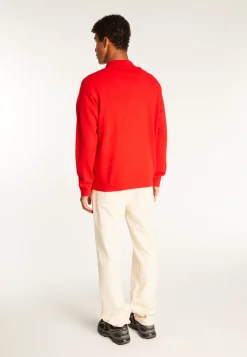 Montagut Pulls-Polo col zippé en cachemire - Taylor 52-Rouge