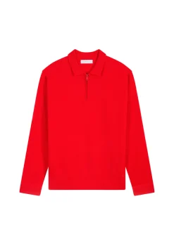 Montagut Pulls-Polo col zippé en cachemire - Taylor 52-Rouge