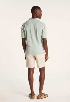 Montagut Polos Et T-Shirts-Polo coton lin - Iouri 23-Vert clair