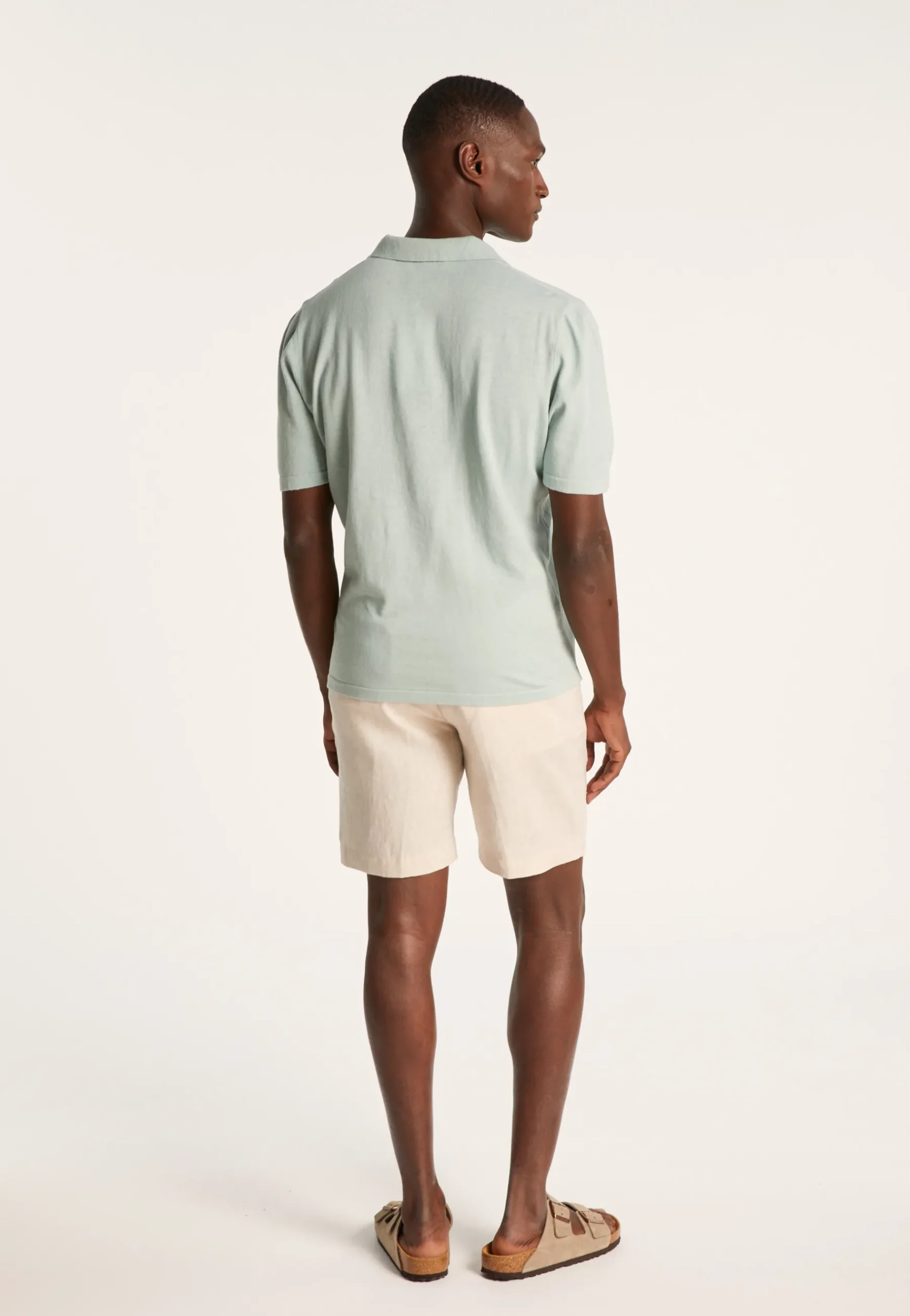 Montagut Polos Et T-Shirts-Polo coton lin - Iouri 23-Vert clair
