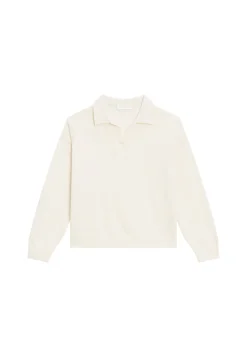 Montagut Pulls-Polo en coton brossé - Melvina 82-Ecru