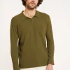 Montagut Pulls-Polo en coton brossé - Donovan 83-Kaki