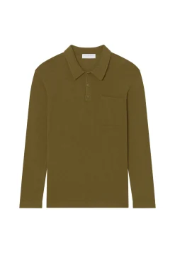 Montagut Pulls-Polo en coton brossé - Donovan 83-Kaki