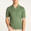 Montagut Polos Et T-Shirts-Polo en coton et en lin - Iouri 83-Kaki