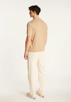 Montagut Polos Et T-Shirts-Polo en coton et en lin - Iouri 13-Beige moyen