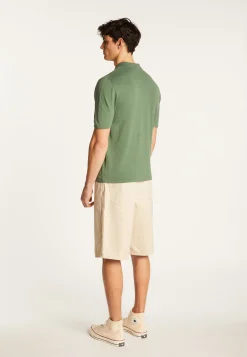 Montagut Polos Et T-Shirts-Polo en coton et en lin - Iouri 83-Kaki