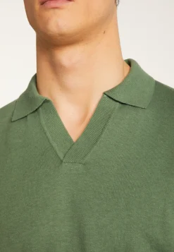 Montagut Polos Et T-Shirts-Polo en coton et en lin - Iouri 83-Kaki