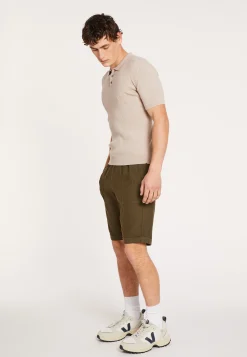 Montagut Polos Et T-Shirts-Polo en coton et laine mérinos - Loup 13-Beige moyen