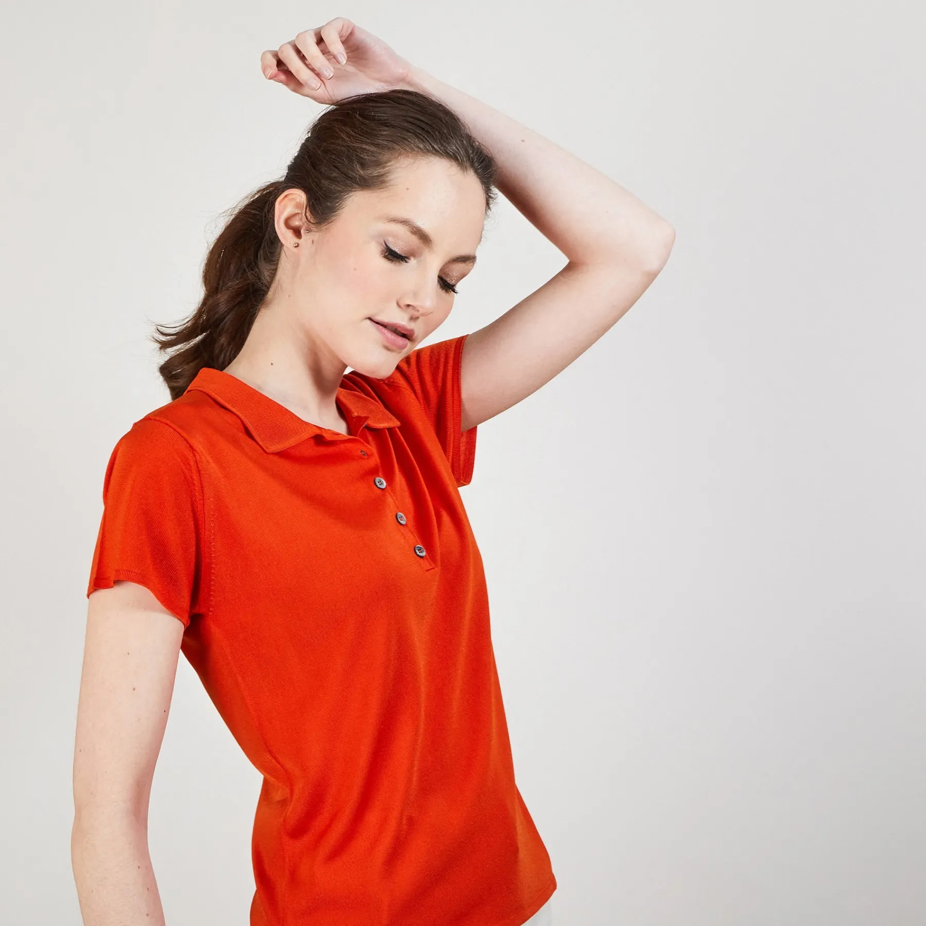 Montagut Chemisiers Et Polos-Polo en Fil Lumière - Bilbo 15-Orange