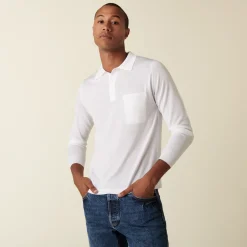 Montagut Polos Et T-Shirts-Polo en Fil Lumière - Boris 02-Blanc