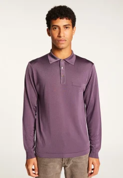 Montagut Polos Et T-Shirts-Polo en Fil Lumière - Boris 96-Prune