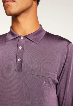 Montagut Polos Et T-Shirts-Polo en Fil Lumière - Boris 96-Prune