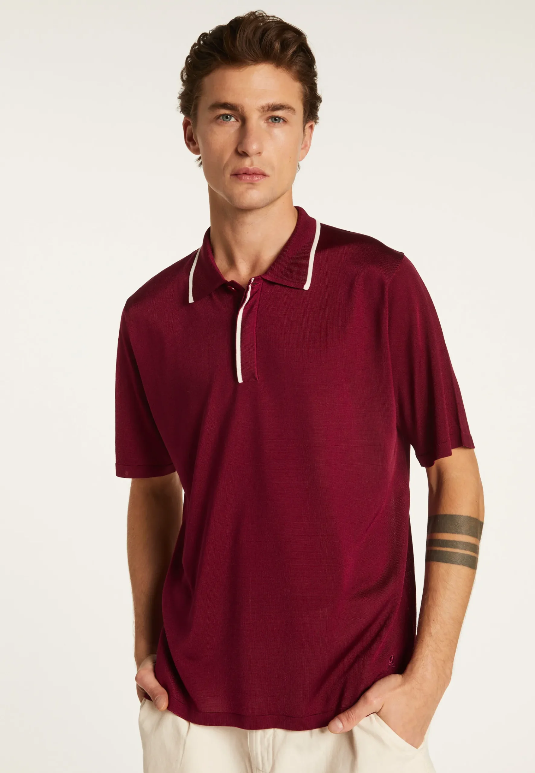 Montagut Le Fil Lumière®-Polo en fil lumière - Malcom 51-Bordeaux