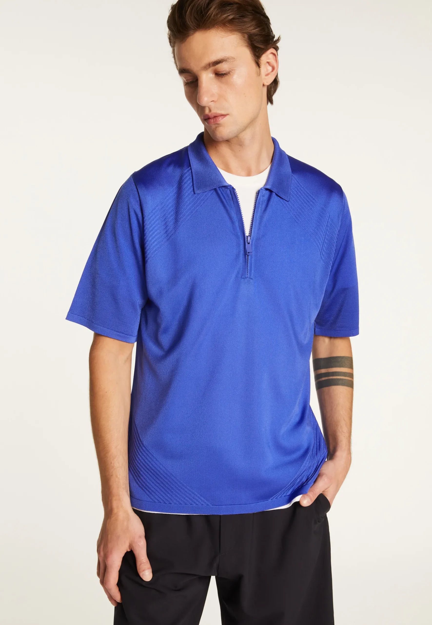 Montagut Polos Et T-Shirts-Polo en fil lumière - Manolo 48-Bleu roi