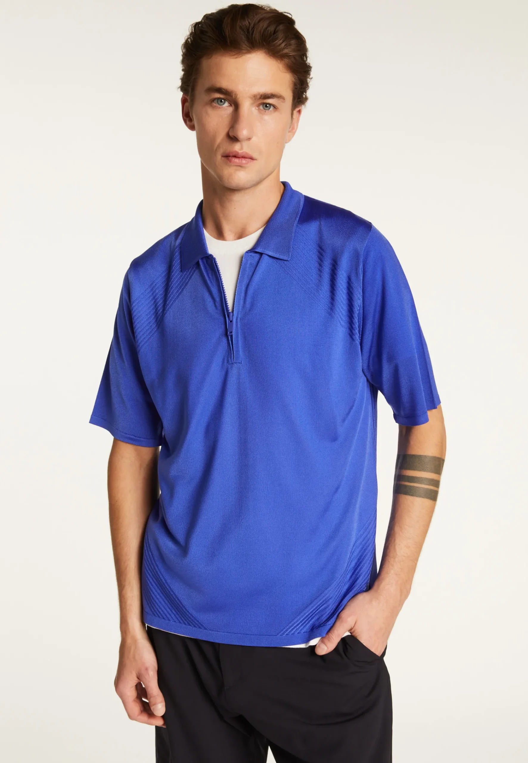 Montagut Polos Et T-Shirts-Polo en fil lumière - Manolo 48-Bleu roi