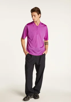 Montagut Polos Et T-Shirts-Polo en fil lumière - Manolo 16-Violet clair