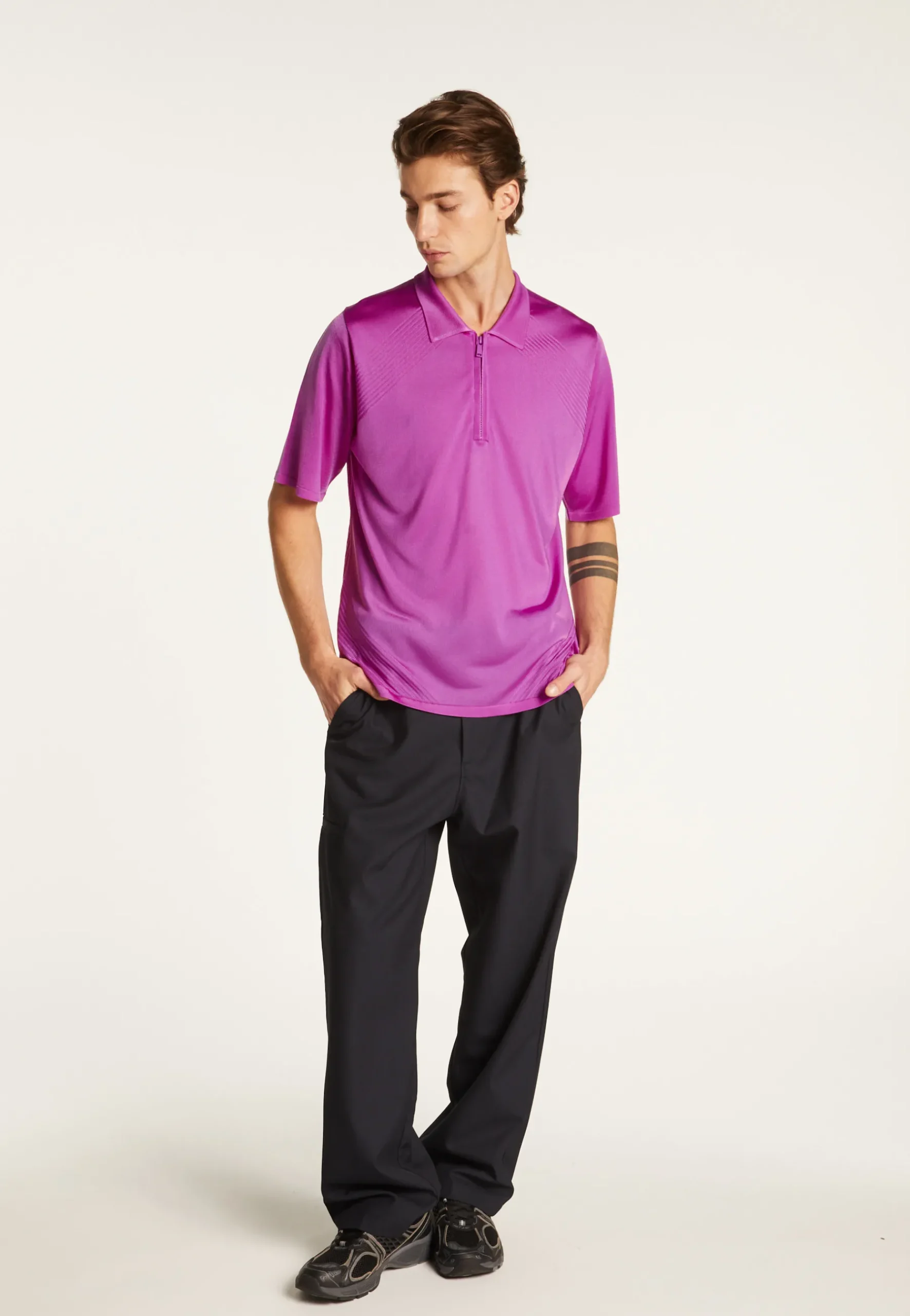 Montagut Polos Et T-Shirts-Polo en fil lumière - Manolo 16-Violet clair